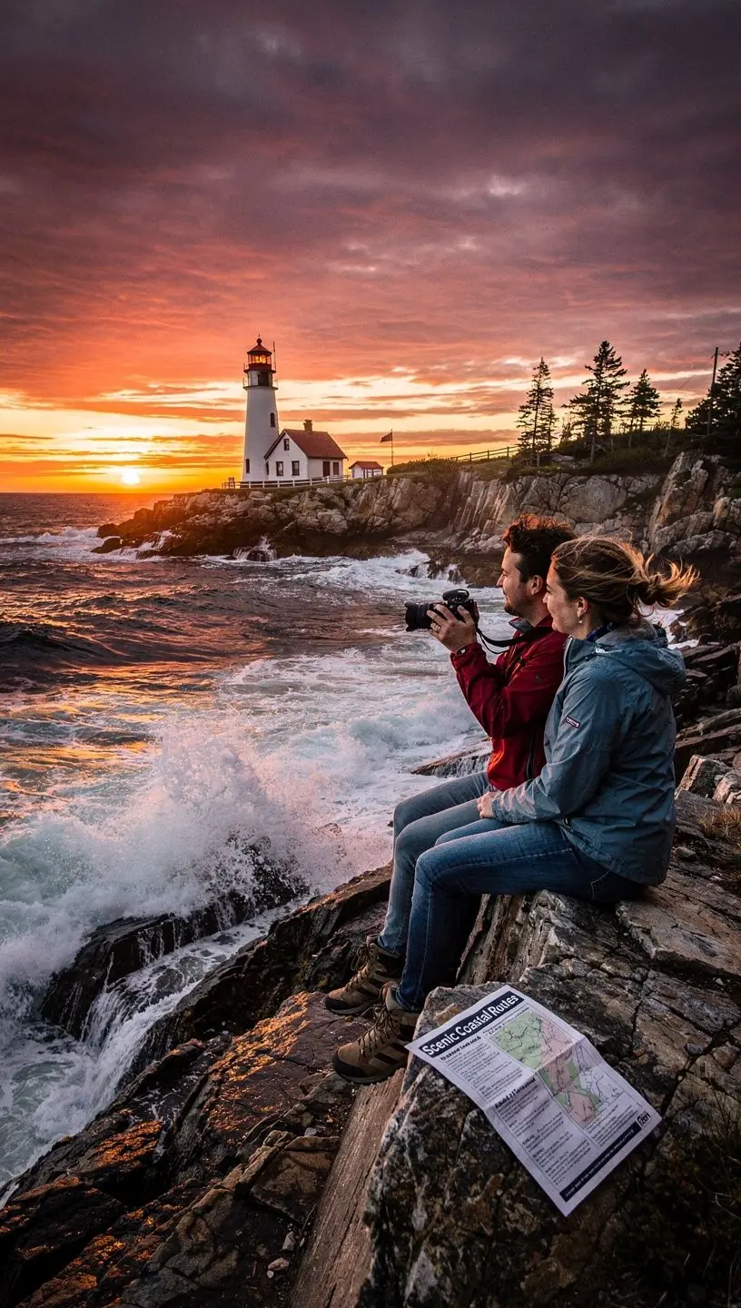 Туристическая группа, наслаждающаяся видом на озеро.